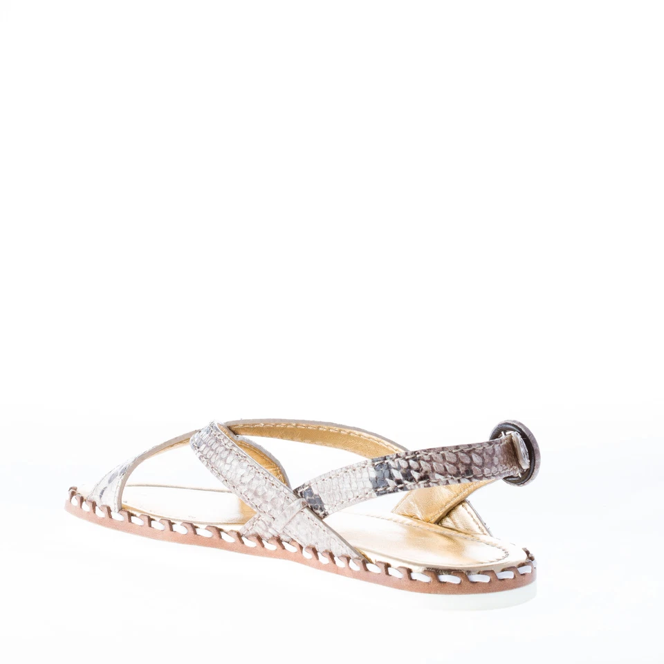 CAR SHOE scarpe donna women shoes sandalo incrociato pelle stampa pitone roccia - Imagen 4 de 4