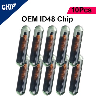 10pcs Car Key Chip, ID48 Chips Fit for VW Audi Seat Skoda Glass Key Transponder