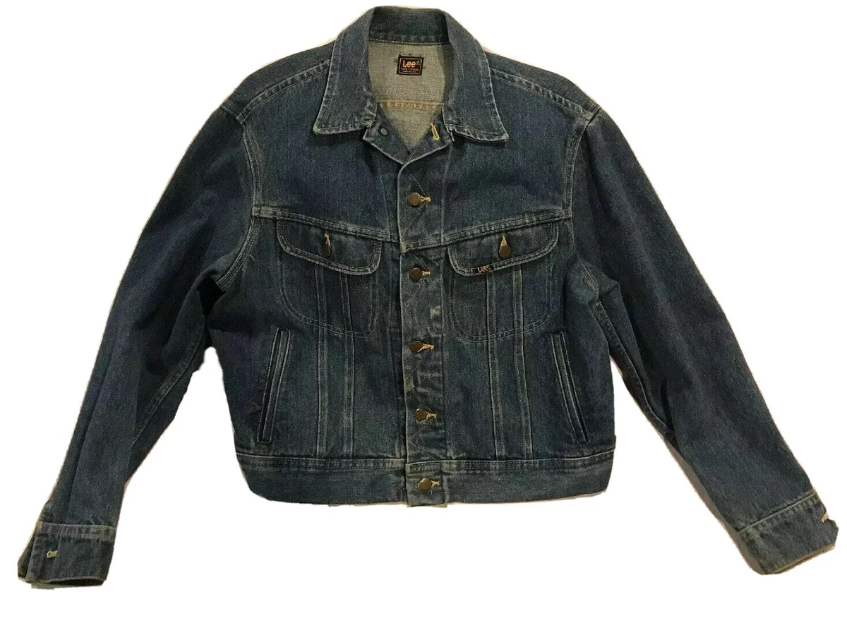Vintage LEE RIDER Denim JACKET Size Small/Medium Trucker Blue