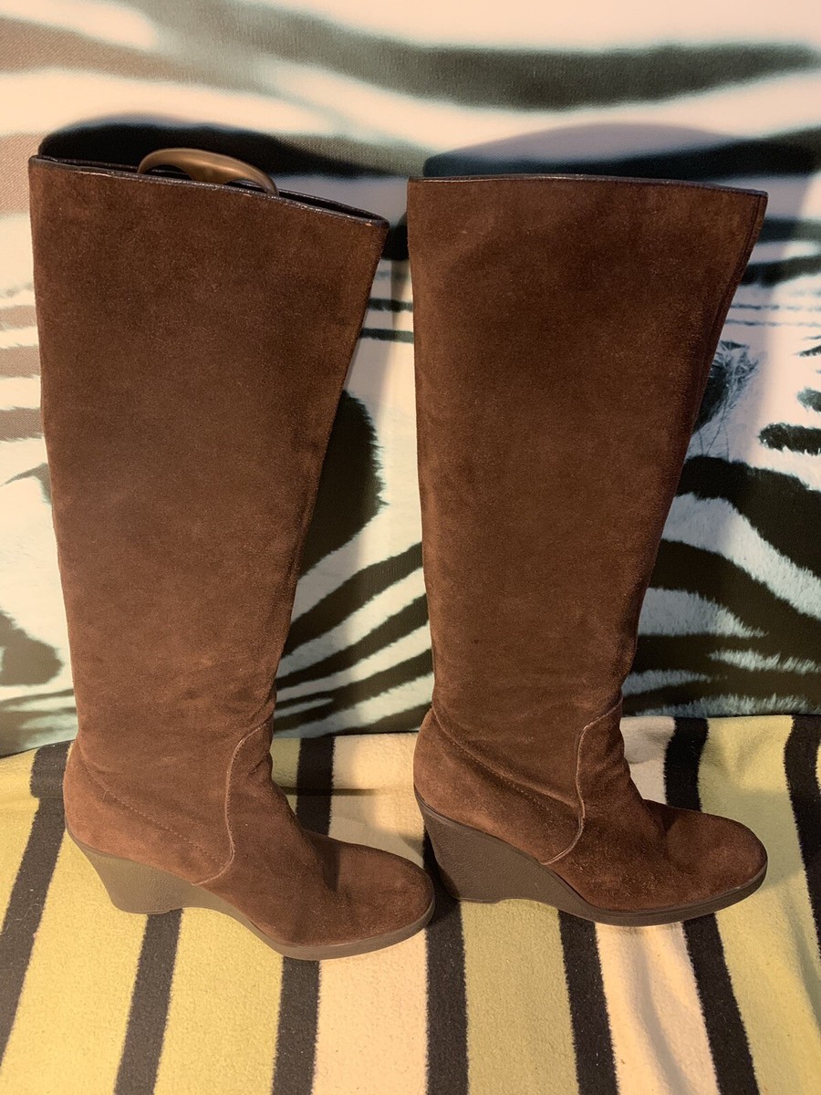 Calvin Klein Womens Knee High, Pull On Suede Size Good Condition