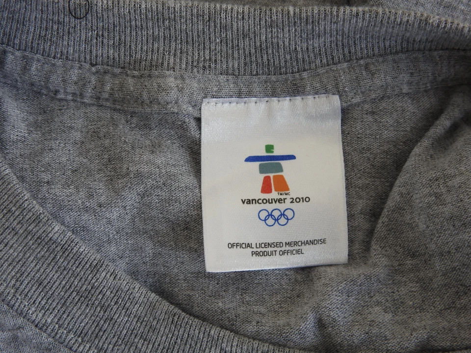 Camiseta deportiva Vancouver 2010 de los Juegos Olímpicos de Invierno Bobsleigh gris talla XL Foto 3 de 4
