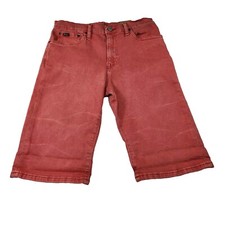 Polo Ralph Lauren Size 16 Slim Shorts Big Boy's classics Red Denim NWT 36