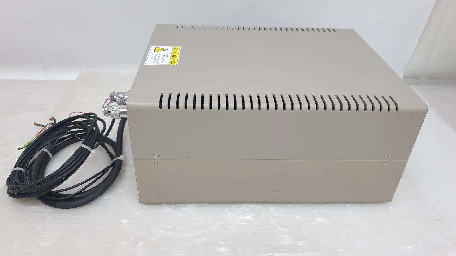 Other side of the Cooltron housing with power and signal cables