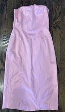  Isaac Mizrahi for Target Pink Sheath Dress Strapless Midi Size 10 