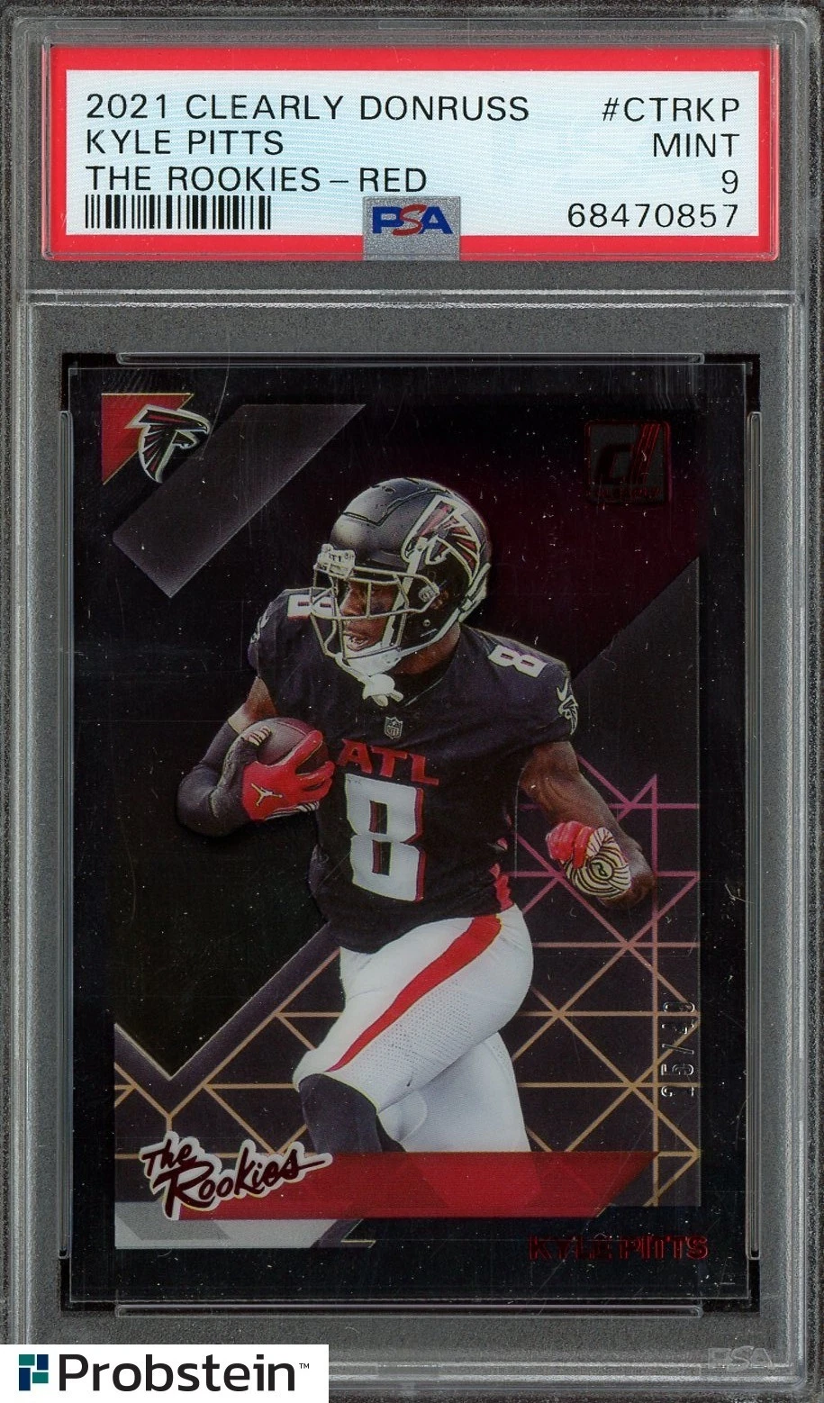 Kyle Pitts Panini Clearly Donruss the Rookies #CTRKP Red