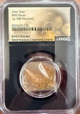 RMS DOURO SHIPWRECK TREASURE GOLD DUST NGC SLABBED. COOL PIECE OF HISTORY!