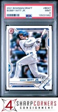 2021 BOWMAN DRAFT #BD47 BOBBY WITT JR. RC ROYALS PSA 9