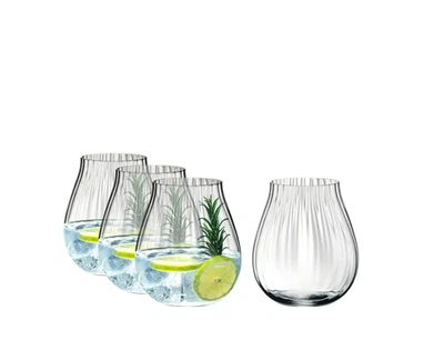 Juego de 4 Riedel Gin Optical O, Gin Tonic Glass, Ginglas