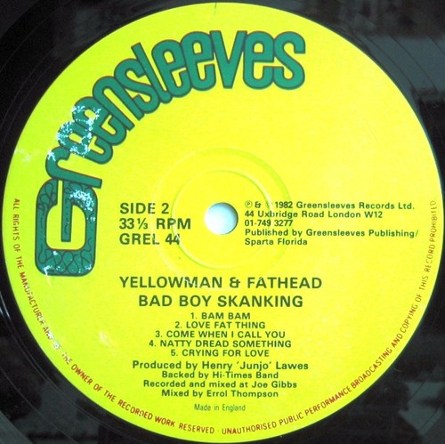 Yellowman & Fathead - Bad Boy Skanking (LP) (Very Good Plus (VG+)) - 3803360645 - Picture 4 of 4