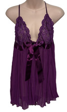 Victoria's Secret PLUM/PURPLE Size XL Babydoll Chemise Lingerie Nightie