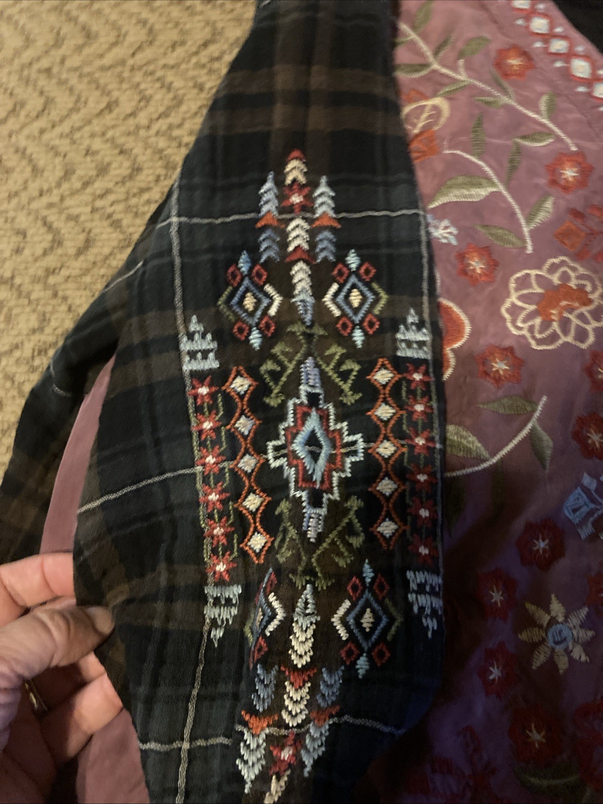 Coldwater Creek Women’s Cotton Silk Mixed Print E… - image 4