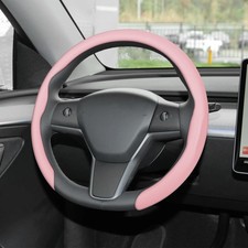 Nappa Leather Steering Wheel Cover 14.5-15 Inchpink