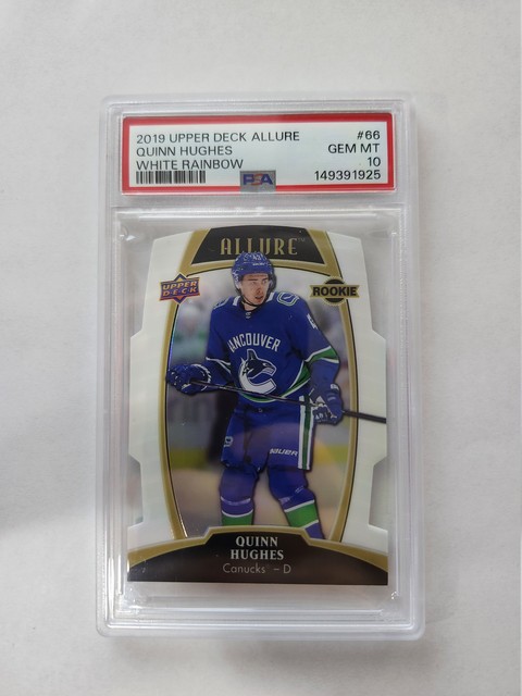 Quinn Hughes 2019 Upper Deck Allure White Rainbow #86 Vancouver Canucks PSA 10