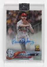 2018 Topps Clearly Authentic Auto Paul DeJong #CAA-PD Auto 0ju2
