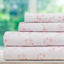 Full Size Bed Sheets - Luxurious Floral Full Sheet Set - 4 Pc Ultra Soft Brea...