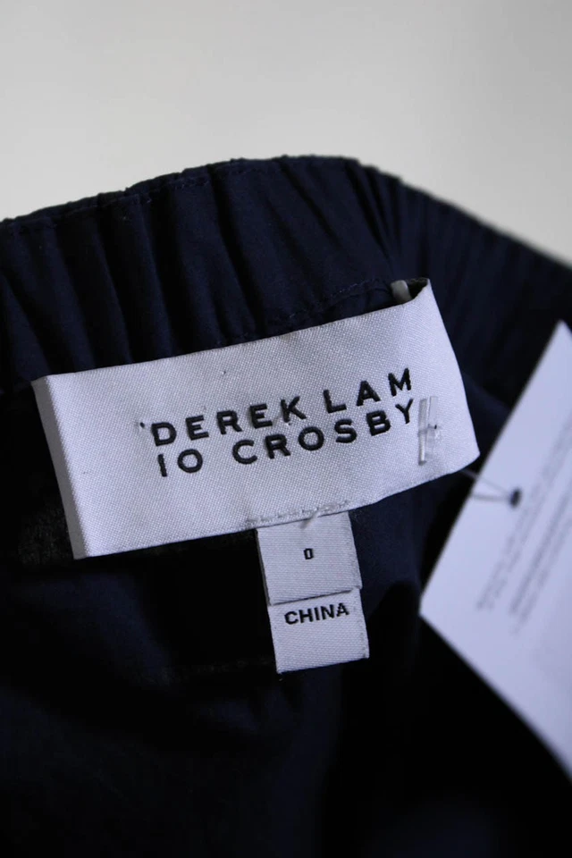 Camisa Derek Lam 10 Crosby Mujer Algodón Fuera del Hombro Abotonada Azul Talla 0 Foto 2 de 2