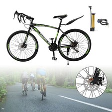 27 speed Road Bike Racing Bicycle 700C 26" Wheels Adult Black+Green