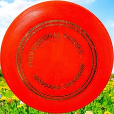 Vtg 1975 Wham-O Professional Frisbee Fire Orange Gold Flying Disc Mold 14