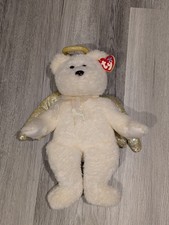 Ty Large Plush Beanie Buddy - HALO II the Angel Bear 14". New With Tags
