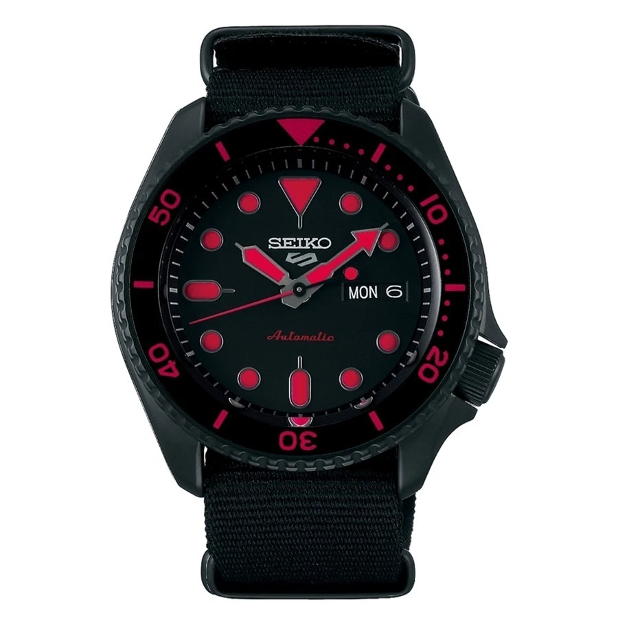 SEIKO 5 Sports Street SRPD83K1 Herrenuhr Automatik Total Black 42,5 mm