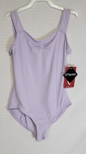 Capezio Studio Collection Wide Strap Leotard Lavender Pinch Front SZ LC