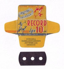 Rasoio di sicurezza vintage anni 50 RECORD LYX lama doppio bordo Svezia fabbrica di barba