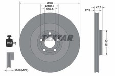 TEXTAR 2x Bremsscheibe innenbelüftet für Ford Focus IV HN HP FORD USA Mustang