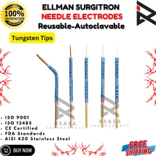 Skin Cautery Ellman Surgitron Needle Electrodes Reusable-Tungsten Tip New CE/FDA