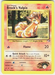 Brock's Vulpix 73/132 Gym Heroes Common Pokemon Card