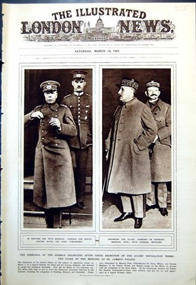 Antiker Druck von Seeckt Marschall Foch Rosita Forbes Portrait Explorer 1921