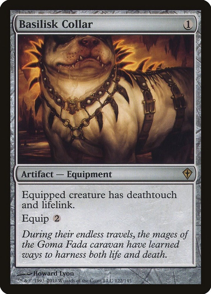 Basilisk Collar Worldwake MTG LP card