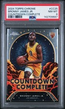 2024 Topps Chrome #CC25 Bronny James Jr. PSA 8 NM-MT; Countdown Complete; NBA RC