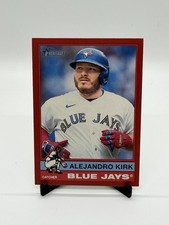 Alejandro Kirk 2025 Topps Heritage Red Border #489 High Number SP Blue Jays