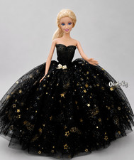Black Dress Clothes For 11.5" Fashion Doll Princess 1/6 Toys Accessories Outfit