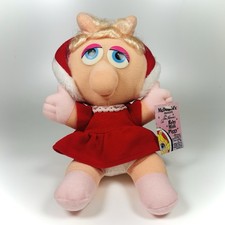 Jim Henson Baby Miss Piggy Muppets Plush Toy McDonald's 1988 Muppet Babies 1987