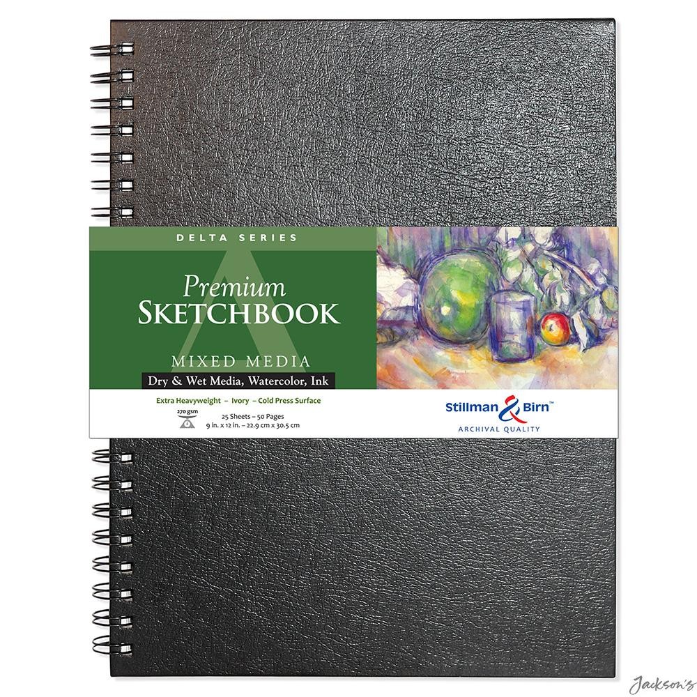 Stillman & Birn Delta Sketchbook Wirebound Ivory Paper 9x12in 270gsm Mixed Media