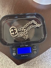 Gucci Thick Heavy Vintage Sterling Silver Bracelet