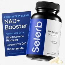 Selerb NAD+ Supplement for Men with CoQ10 & Maca - Energy & Prostate Support