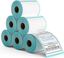 1500 Total 4x6" Thermal Shipping Labels (6 Rolls of 250) for Zebra Rollo