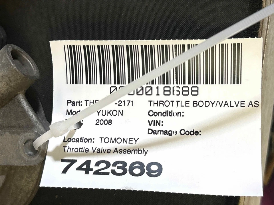 Fits 2007-2008 GMC Yukon Throttle Body OEM:12580760 - Image 4 of 4