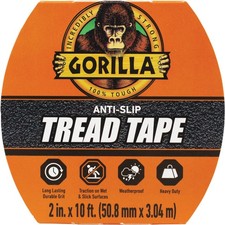 Gorilla 2 In. x 10 Ft. Black Anti-Slip Tread Tape Roll 115944 Pack of 4 Gorilla