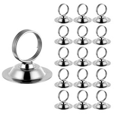 16 PK Table Place Card Holders Steel Card Holders for Photos, Food Signs, Mem...