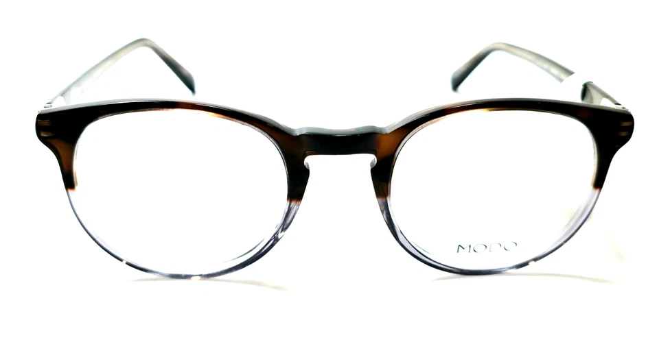 MODO 6527 BWNGY MARRÓN GRIS NUEVO AUTÉNTICO MONTURAS DE GAFAS DE BORDE COMPLETO 47-22-142 Foto 3 de 4