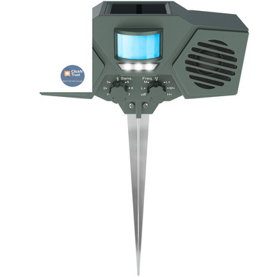 Hoont Solar Powered Motion Activated Ultrasonic with Flashing Strobe green
