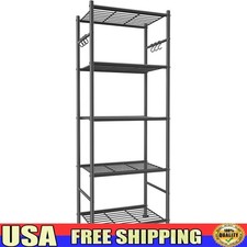 5-Tier Heavy-Duty Metal Shelving Unit Kitchen Garage Office Storage Organizer US