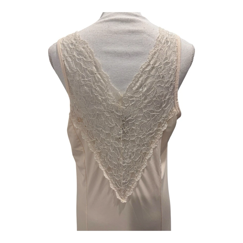 Soft Surroundings Lace Slip Nightgown Long Chemise Ivory Womens Large Romantic - Image 4 of 4