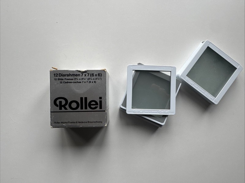 Vintage Lot 12 Count Rollei 7cm x 7cm Slide Frames 2.75" x 2.75" Germany