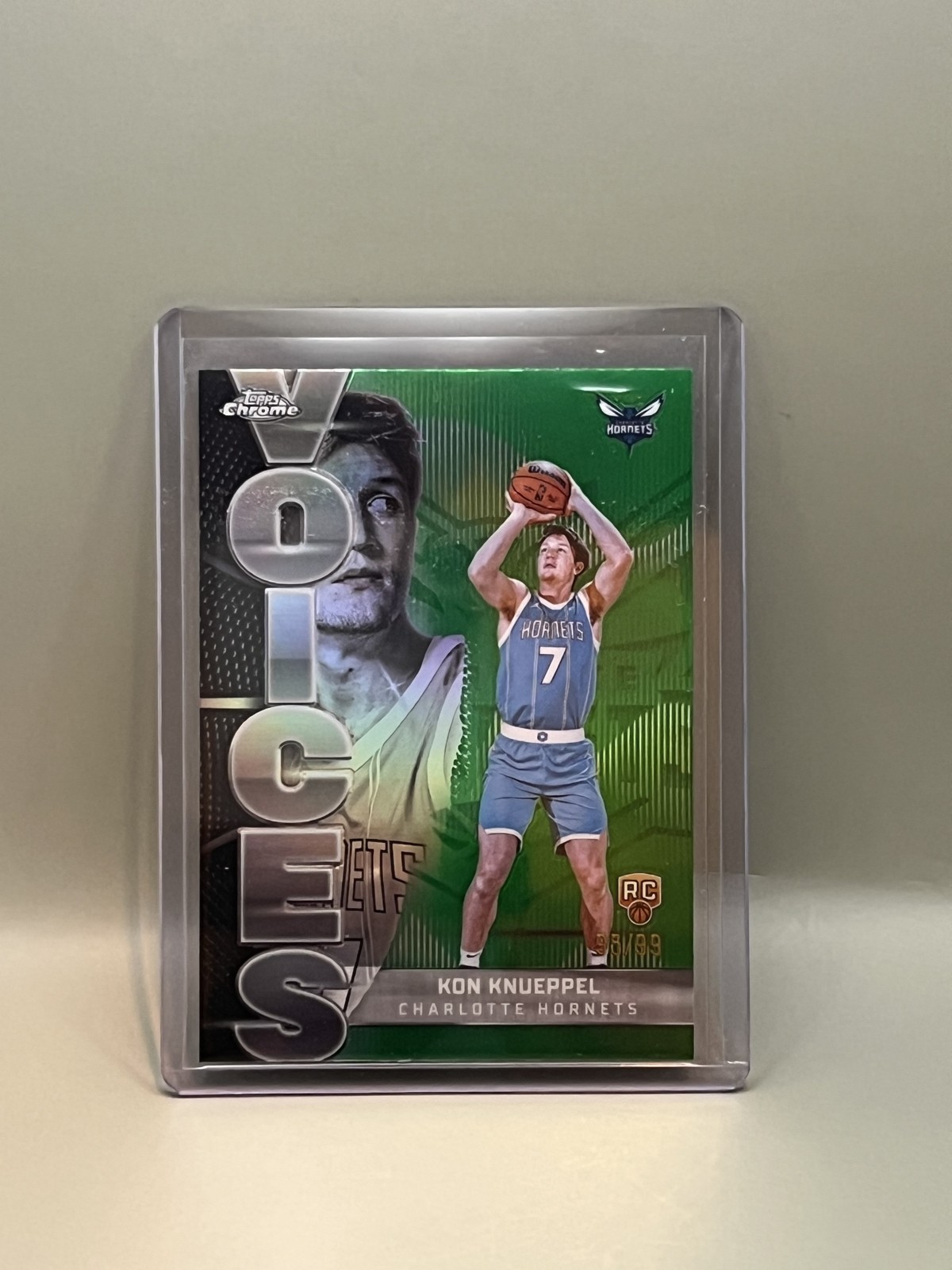 2025-26 Topps Chrome - Voices Kon Knueppel #VS-9 Green Refractor /99 (RC)