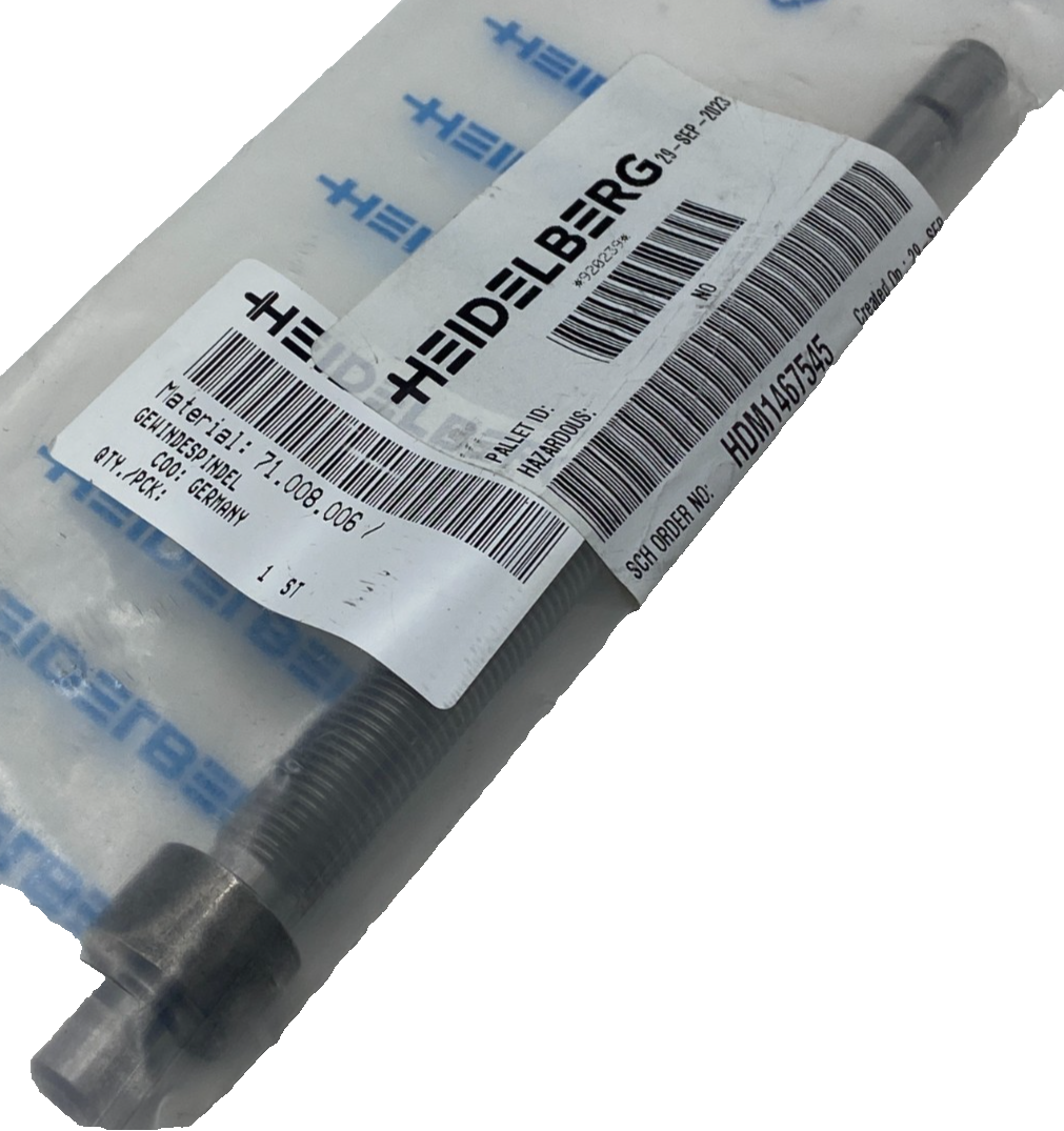 HEIDELBERG 71.008.006 GEWINDESPINDEL HDM1467545, 71008006 NEW