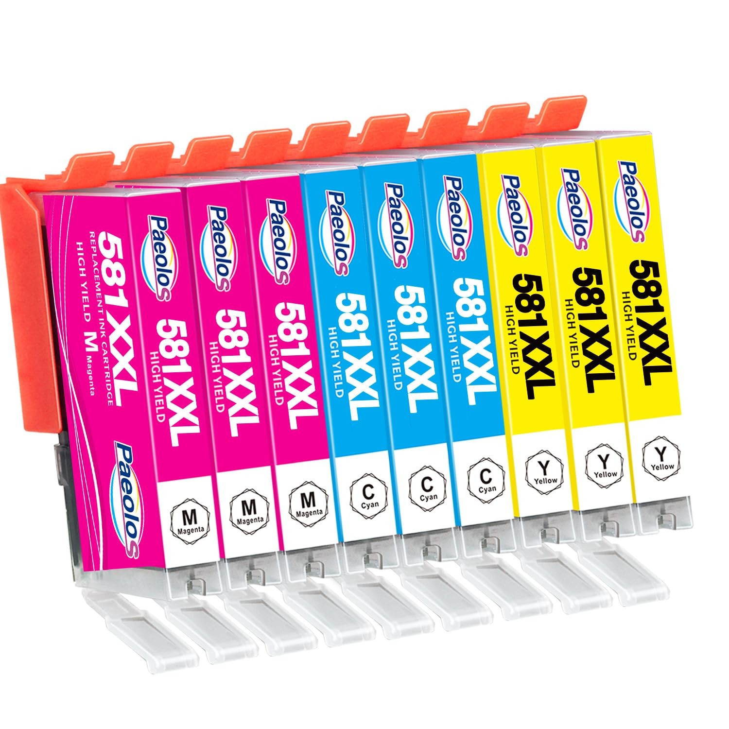 Cartouche Canon 581 580 XL encre couleur cyan magenta jaune pour imprimante jet d encre